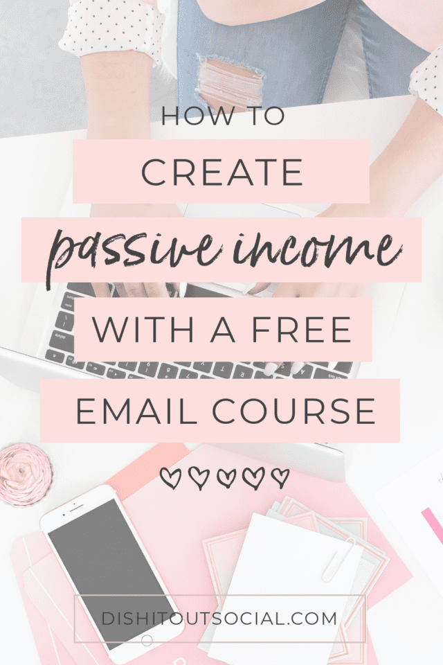 Learn how to create passive income for your online business with a free email course opt-in. This is a super simple strategy that makes you money while you sleep. Click through to the post to find out what I'm doing to earn passive income with my blog.