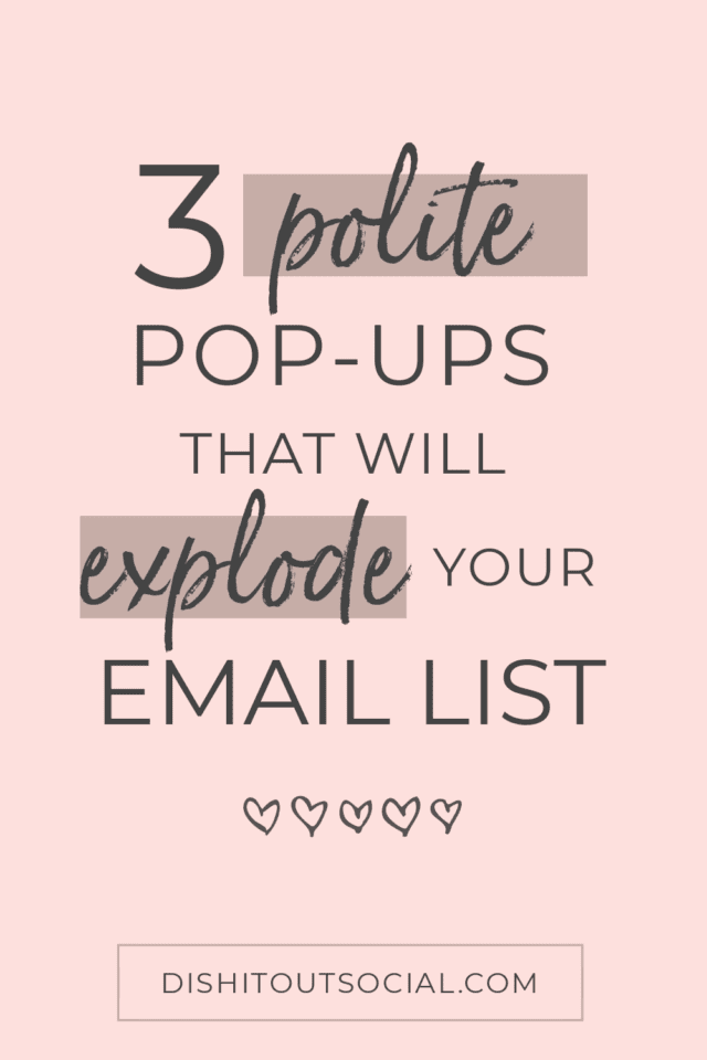 Three polite pop-ups that will explode your email list. #listbuilding