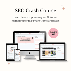 Pinterest marketing course for keywords and SEO.