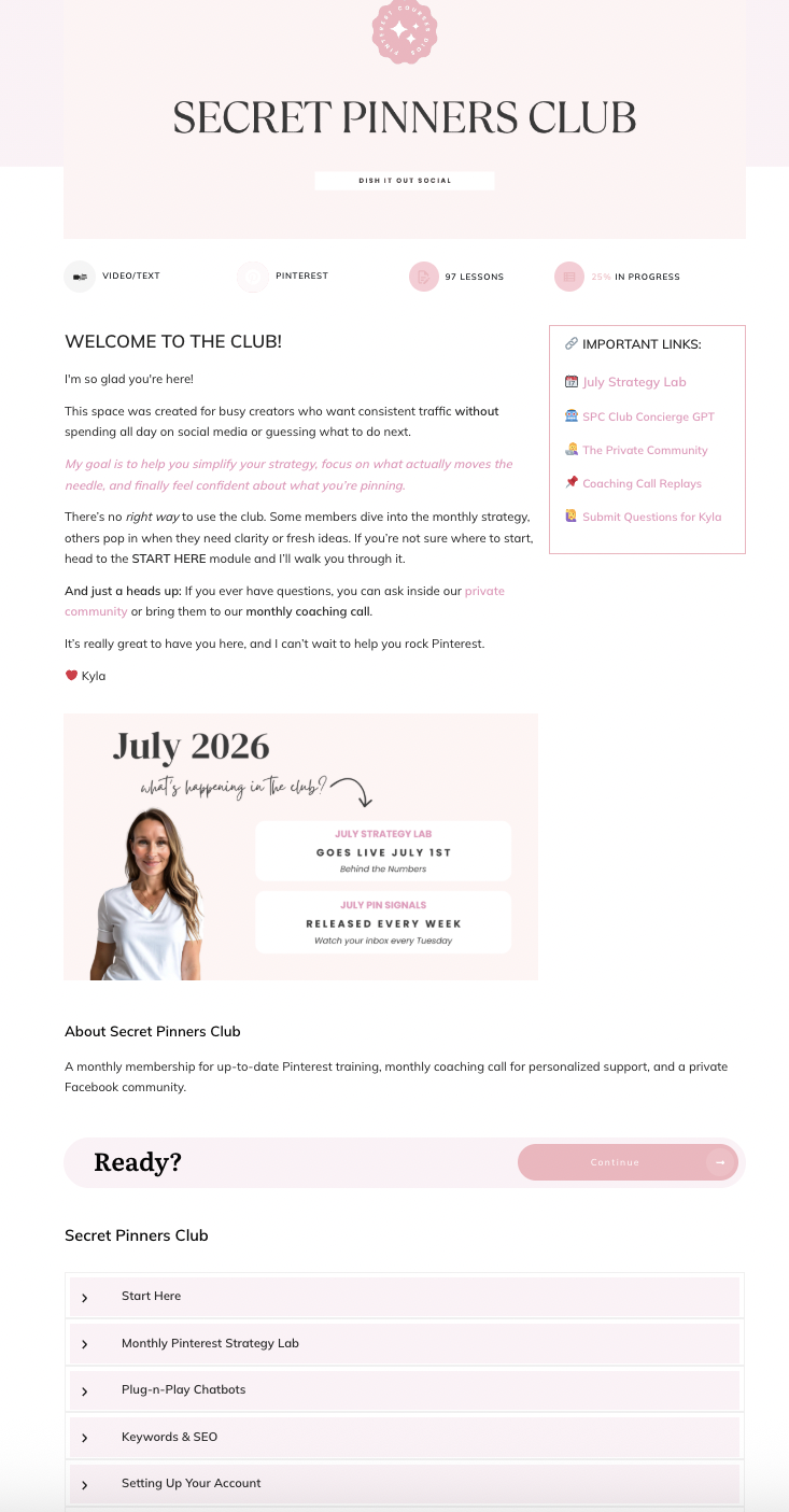 Pinterest Resource Vault